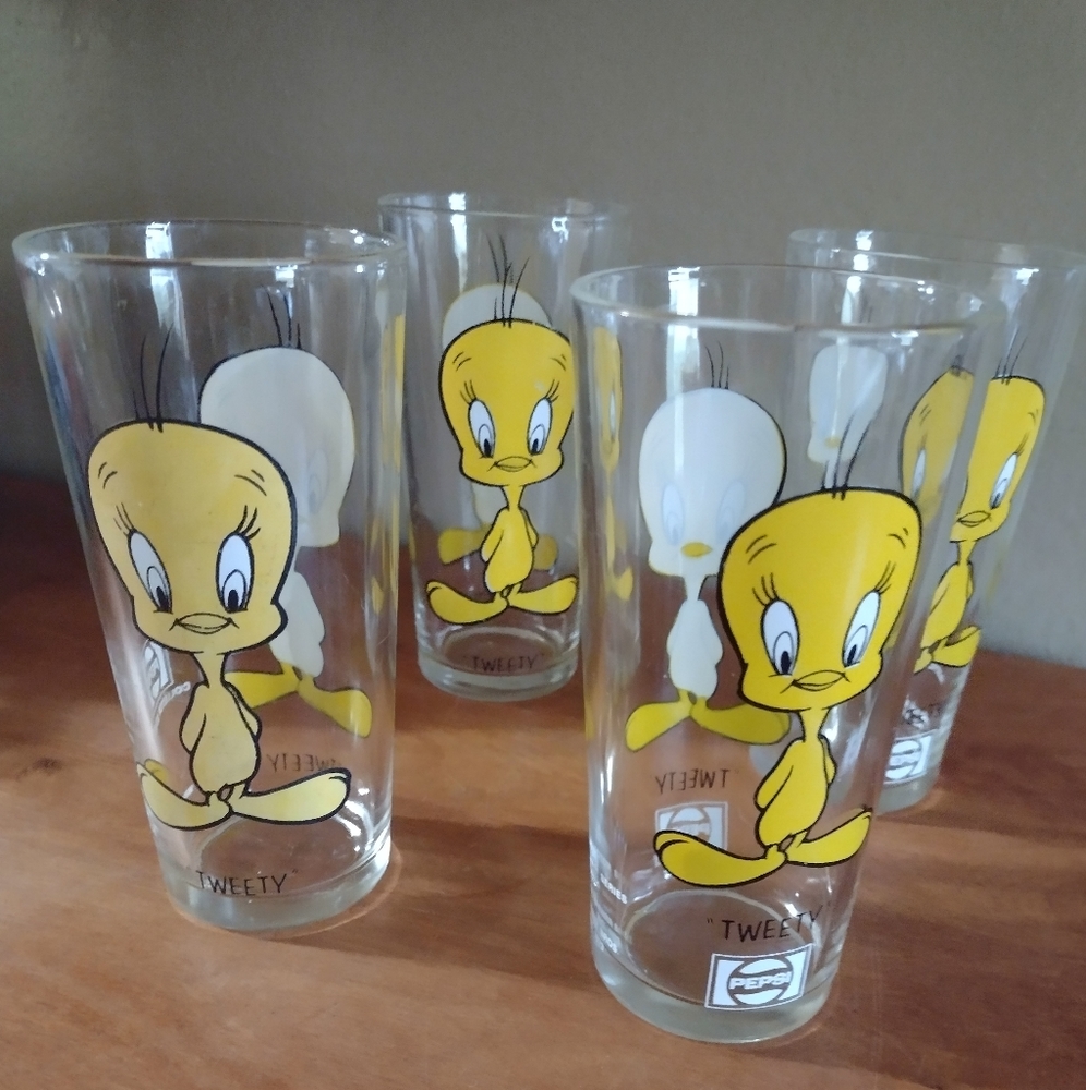 Tweety bird Pepsi glasses